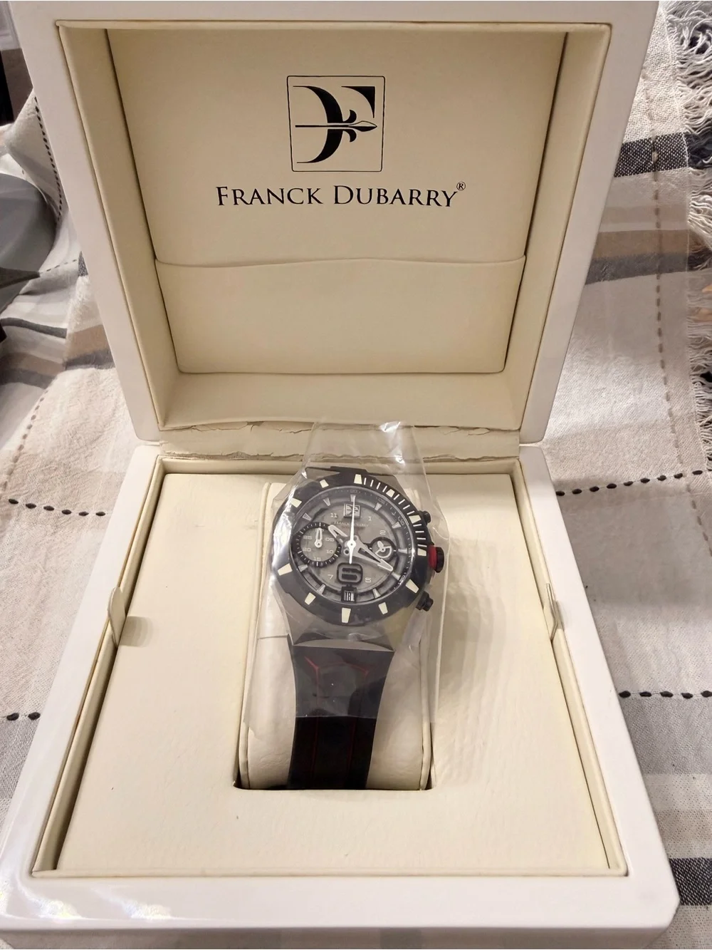 Men's Black and Red Sports Watch